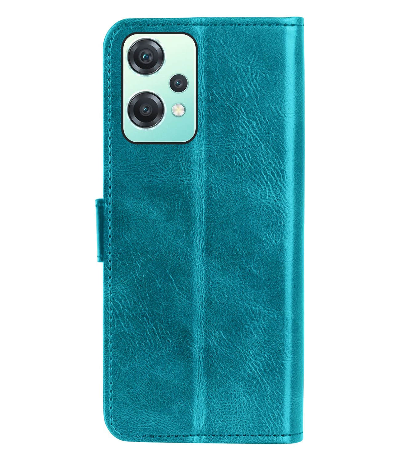 BASEY. Hoes Geschikt voor OnePlus Nord CE 2 Lite Hoesje Bookcase Hoes Flip Case Book Cover - Hoesje Geschikt voor OnePlus Nord CE 2 Lite Hoes Book Case Hoesje - Turquoise