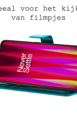 BASEY. Hoes Geschikt voor OnePlus Nord CE 2 Lite Hoesje Bookcase Hoes Flip Case Book Cover - Hoesje Geschikt voor OnePlus Nord CE 2 Lite Hoes Book Case Hoesje - Turquoise