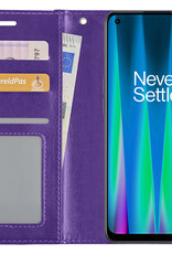 NoXx Hoes Geschikt voor OnePlus Nord CE 2 Lite Hoesje Book Case Hoes Flip Cover Wallet Bookcase - Paars