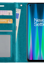NoXx Hoes Geschikt voor OnePlus Nord CE 2 Lite Hoesje Book Case Hoes Flip Cover Wallet Bookcase - Turquoise