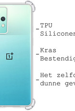 BASEY. Hoes Geschikt voor OnePlus Nord CE 2 Lite Hoesje Shock Proof Case Hoes Siliconen Met 2x Screenprotector - Hoesje Geschikt voor OnePlus Nord CE 2 Lite Hoes Cover Shockproof - Transparant