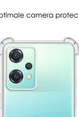 NoXx Hoes Geschikt voor OnePlus Nord CE 2 Lite Hoesje Siliconen Cover Shock Proof Back Case Shockproof Hoes Met 2x Screenprotector - Transparant