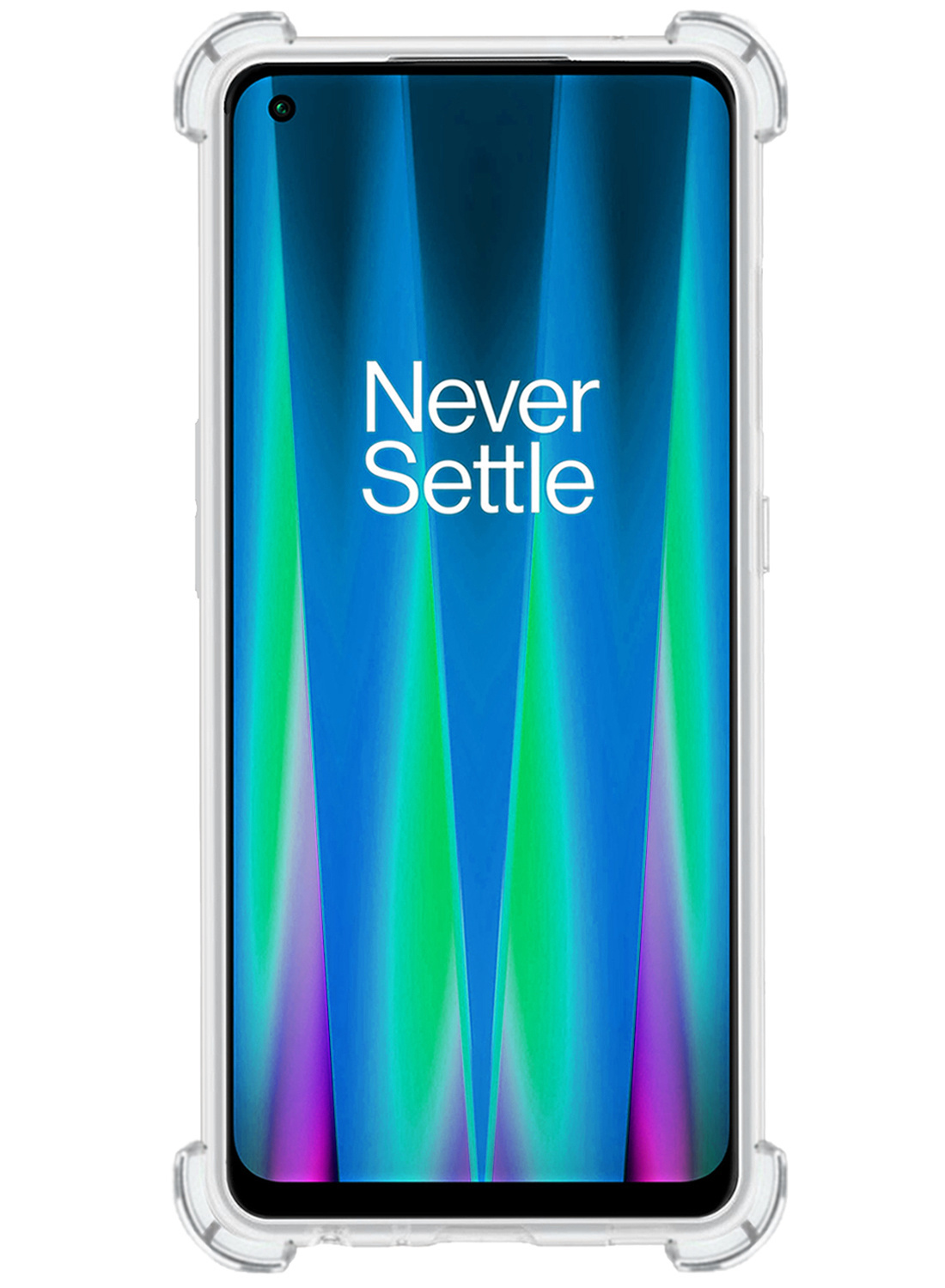 NoXx Hoes Geschikt voor OnePlus Nord CE 2 Lite Hoesje Siliconen Cover Shock Proof Back Case Shockproof Hoes Met 2x Screenprotector - Transparant