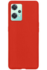 BASEY. Hoes Geschikt voor OnePlus Nord CE 2 Lite Hoesje Siliconen Back Cover Case Met Screenprotector - Hoesje Geschikt voor OnePlus Nord CE 2 Lite Hoes Cover Hoesje - Rood