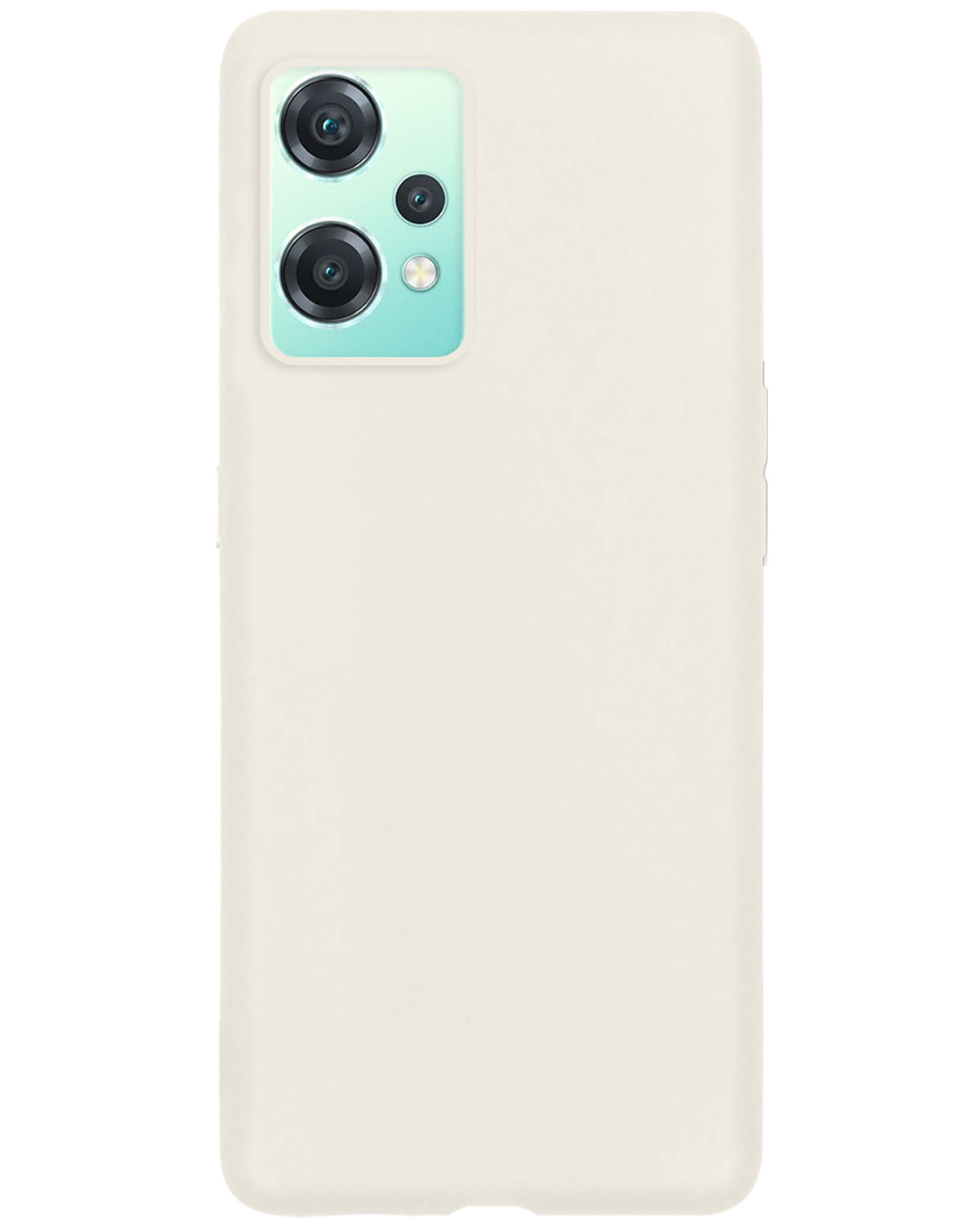 BASEY. Hoes Geschikt voor OnePlus Nord CE 2 Lite Hoesje Siliconen Back Cover Case Met Screenprotector - Hoesje Geschikt voor OnePlus Nord CE 2 Lite Hoes Cover Hoesje - Wit