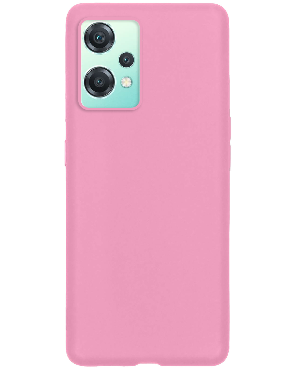 BASEY. Hoes Geschikt voor OnePlus Nord CE 2 Lite Hoesje Siliconen Back Cover Case Met 2x Screenprotector - Hoesje Geschikt voor OnePlus Nord CE 2 Lite Hoes Cover Hoesje - Lichtroze