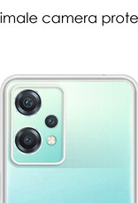 NoXx Hoes Geschikt voor OnePlus Nord CE 2 Lite Hoesje Cover Siliconen Back Case Hoes Met Screenprotector - Transparant