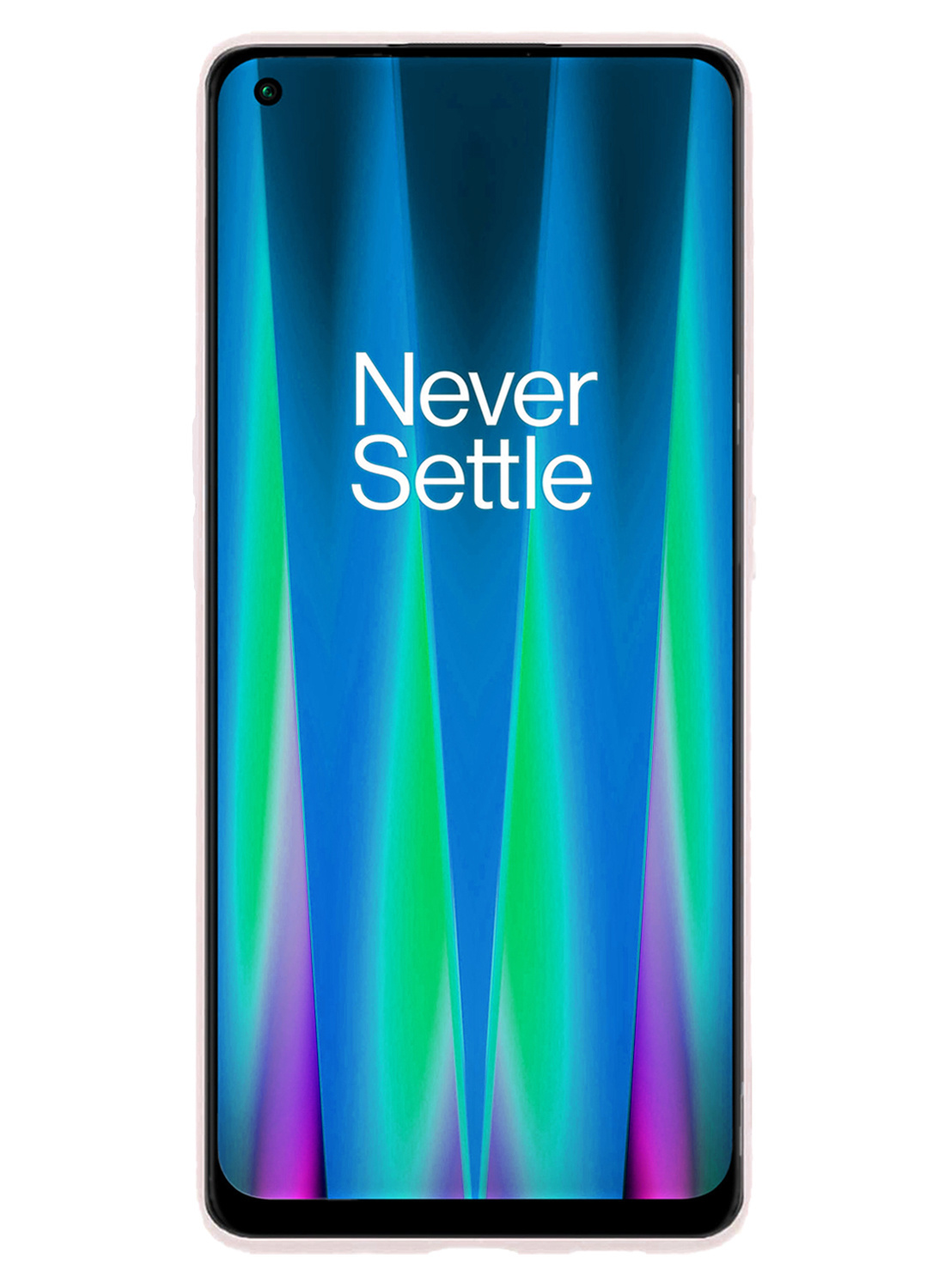 NoXx Hoes Geschikt voor OnePlus Nord CE 2 Lite Hoesje Cover Siliconen Back Case Hoes Met Screenprotector - Wit