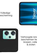 NoXx Hoes Geschikt voor OnePlus Nord CE 2 Lite Hoesje Cover Siliconen Back Case Hoes Met Screenprotector - Zwart
