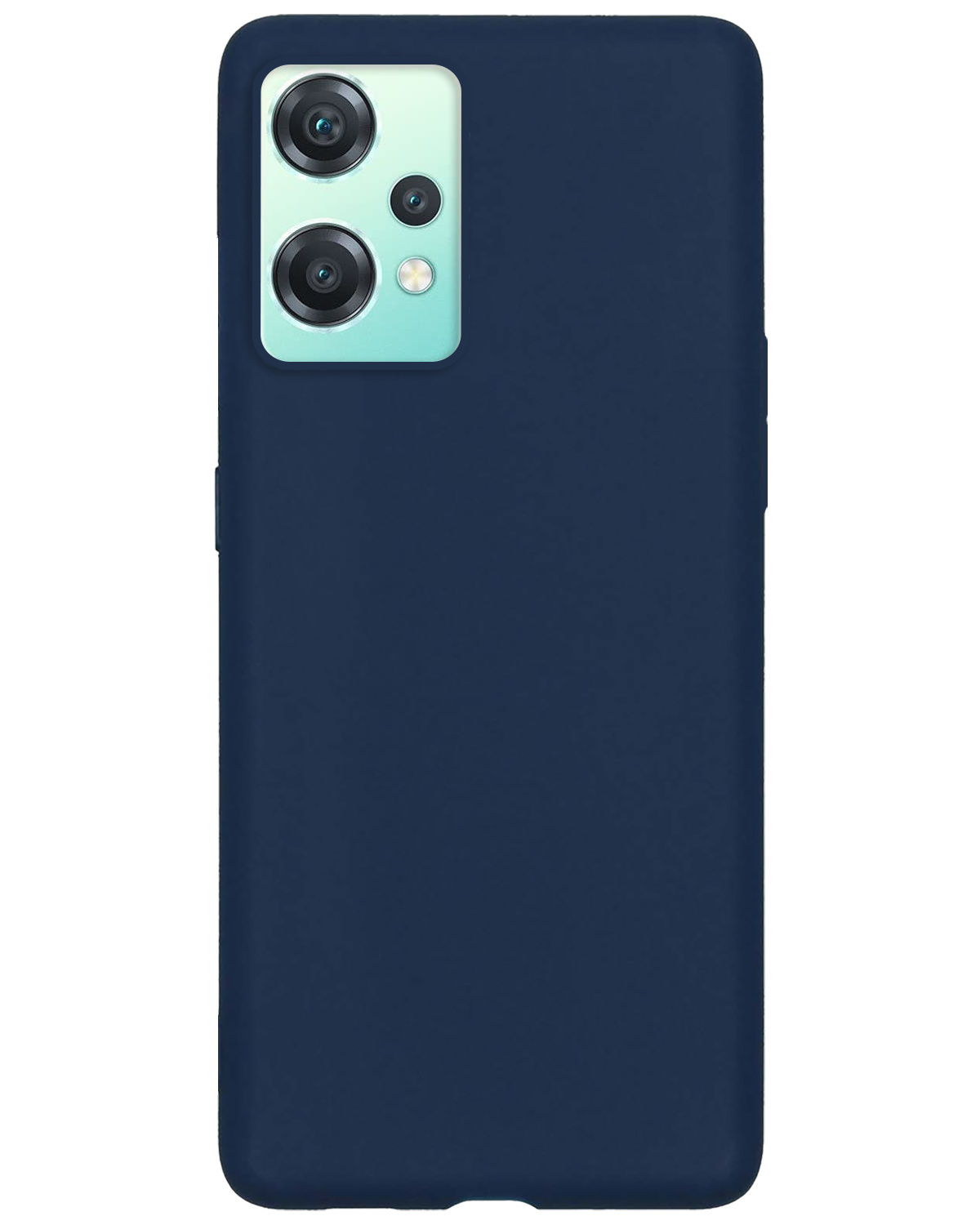 OnePlus Nord CE 2 Lite Hoesje Back Cover Siliconen Case Hoes Met 2x Screenprotector - Donker Blauw
