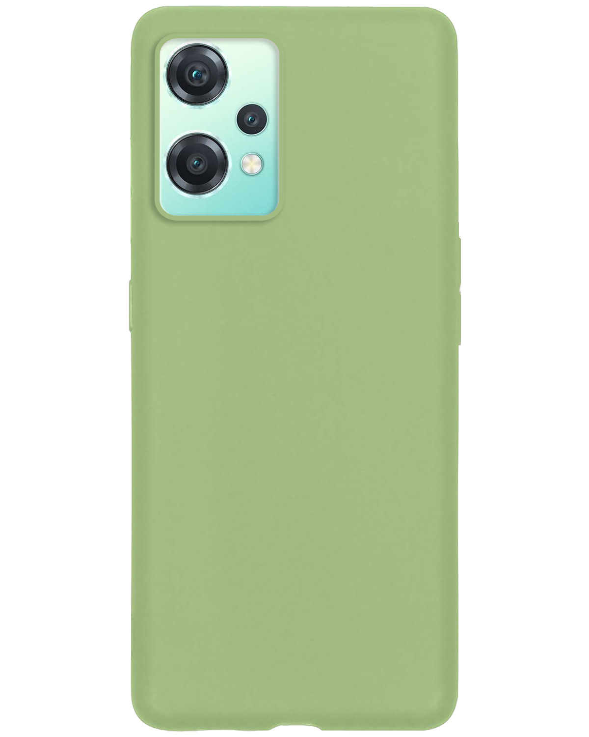 OnePlus Nord CE 2 Lite Hoesje Back Cover Siliconen Case Hoes Met 2x Screenprotector - Groen