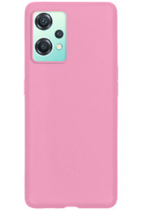 NoXx Hoes Geschikt voor OnePlus Nord CE 2 Lite Hoesje Cover Siliconen Back Case Hoes Met 2x Screenprotector - Lichtroze