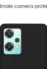 NoXx Hoes Geschikt voor OnePlus Nord CE 2 Lite Hoesje Cover Siliconen Back Case Hoes Met 2x Screenprotector - Zwart