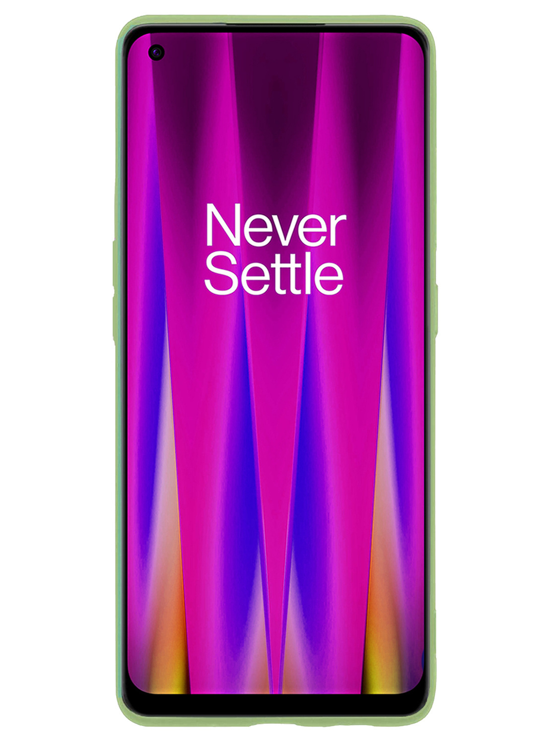OnePlus Nord CE 2 Lite Hoesje Siliconen Case Back Cover Met Screenprotector - OnePlus Nord CE 2 Lite Hoes Cover Silicone - Groen