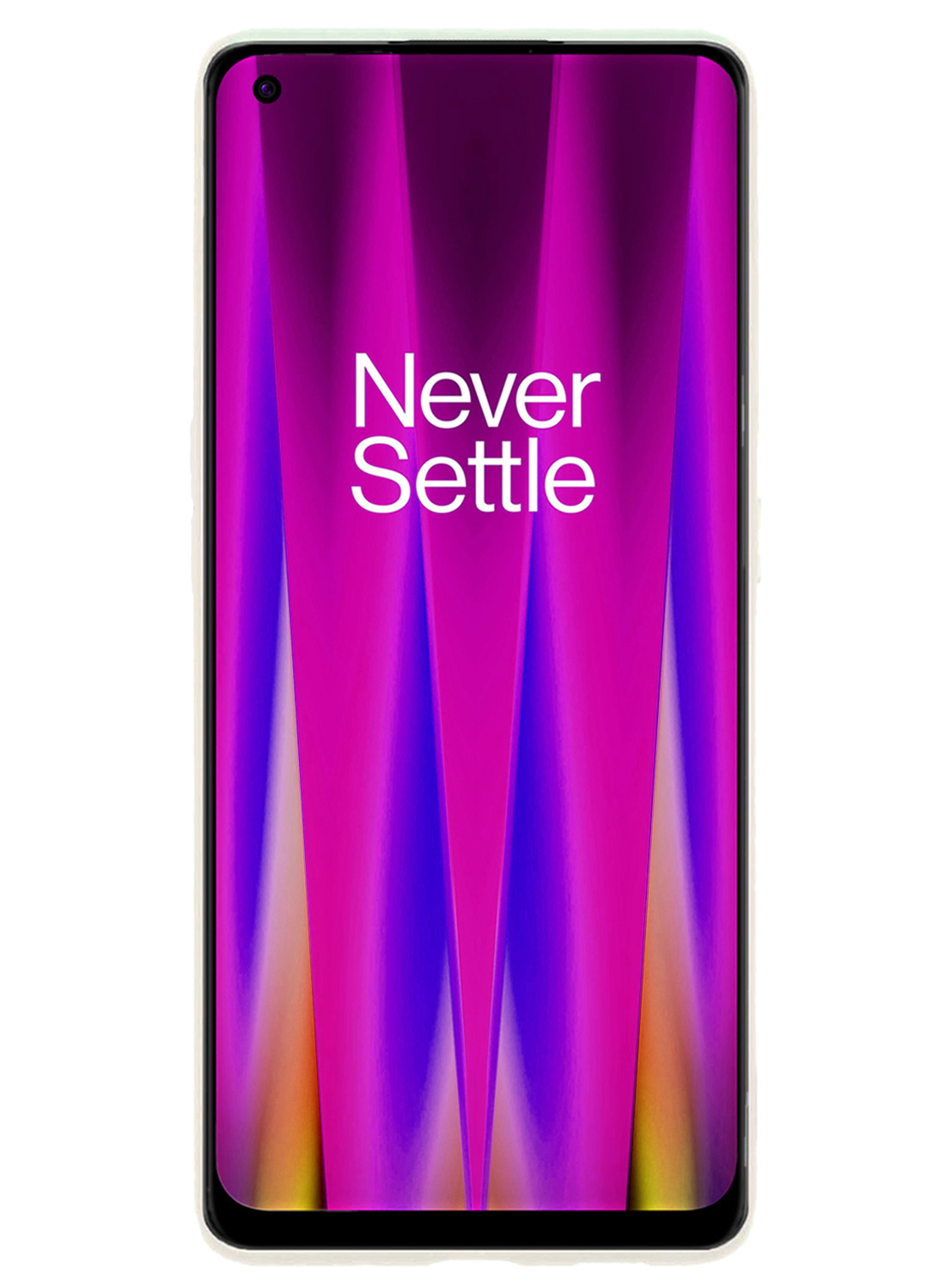 OnePlus Nord CE 2 Lite Hoesje Siliconen Case Back Cover Met Screenprotector - OnePlus Nord CE 2 Lite Hoes Cover Silicone - Wit