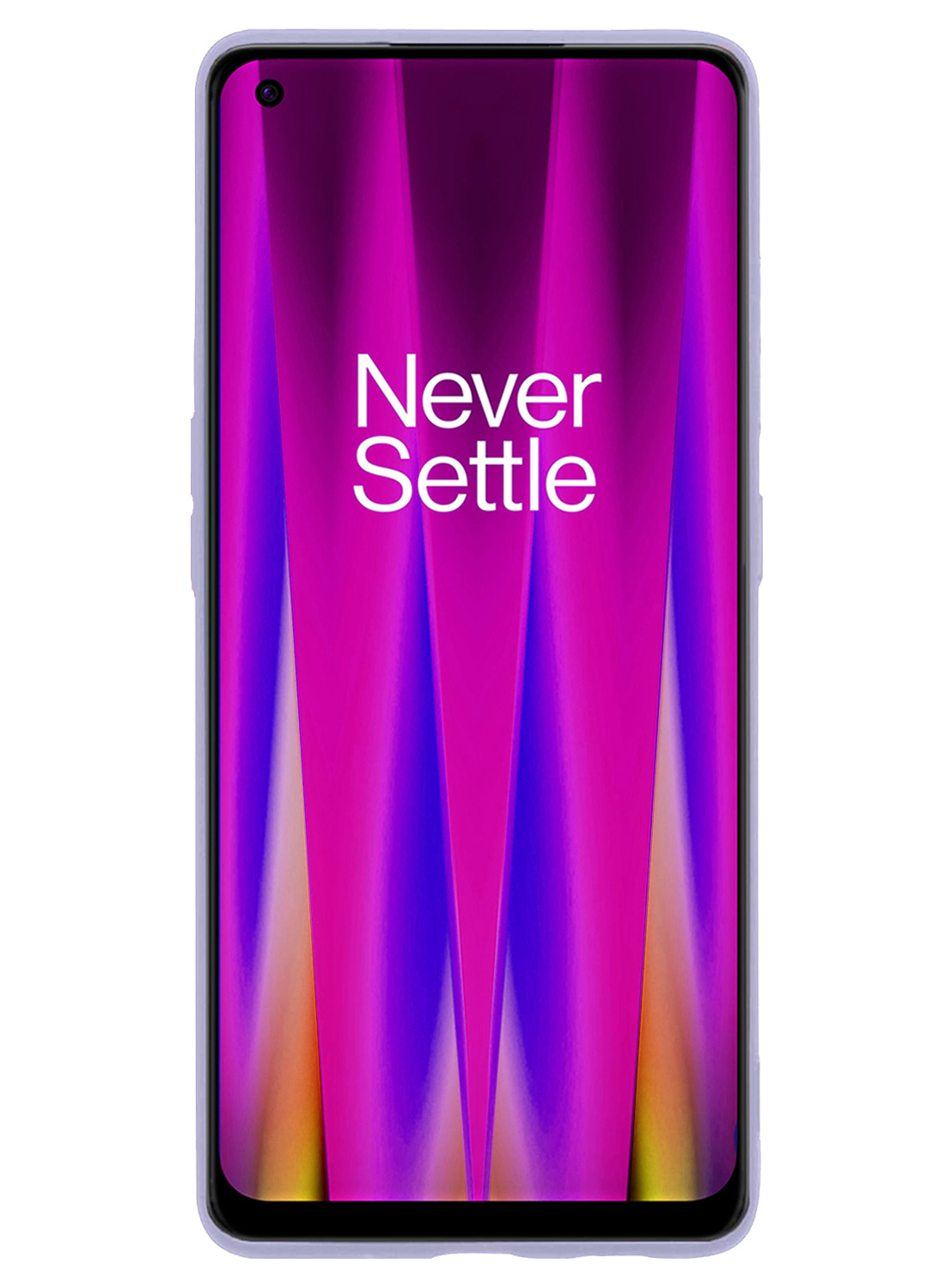 OnePlus Nord CE 2 Lite Hoesje Siliconen Case Back Cover Met 2x Screenprotector - OnePlus Nord CE 2 Lite Hoes Cover Silicone - Lila