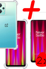 BASEY. Hoes Geschikt voor OnePlus Nord CE 2 Lite Hoesje Shock Proof Case Hoes Siliconen Met 2x Screenprotector - Hoesje Geschikt voor OnePlus Nord CE 2 Lite Hoes Cover Shockproof - Transparant