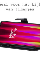 BASEY. Hoes Geschikt voor OnePlus Nord CE 2 Lite Hoesje Bookcase Hoes Flip Case Book Cover Met Screenprotector - Hoesje Geschikt voor OnePlus Nord CE 2 Lite Hoes Book Case Hoesje - Zwart