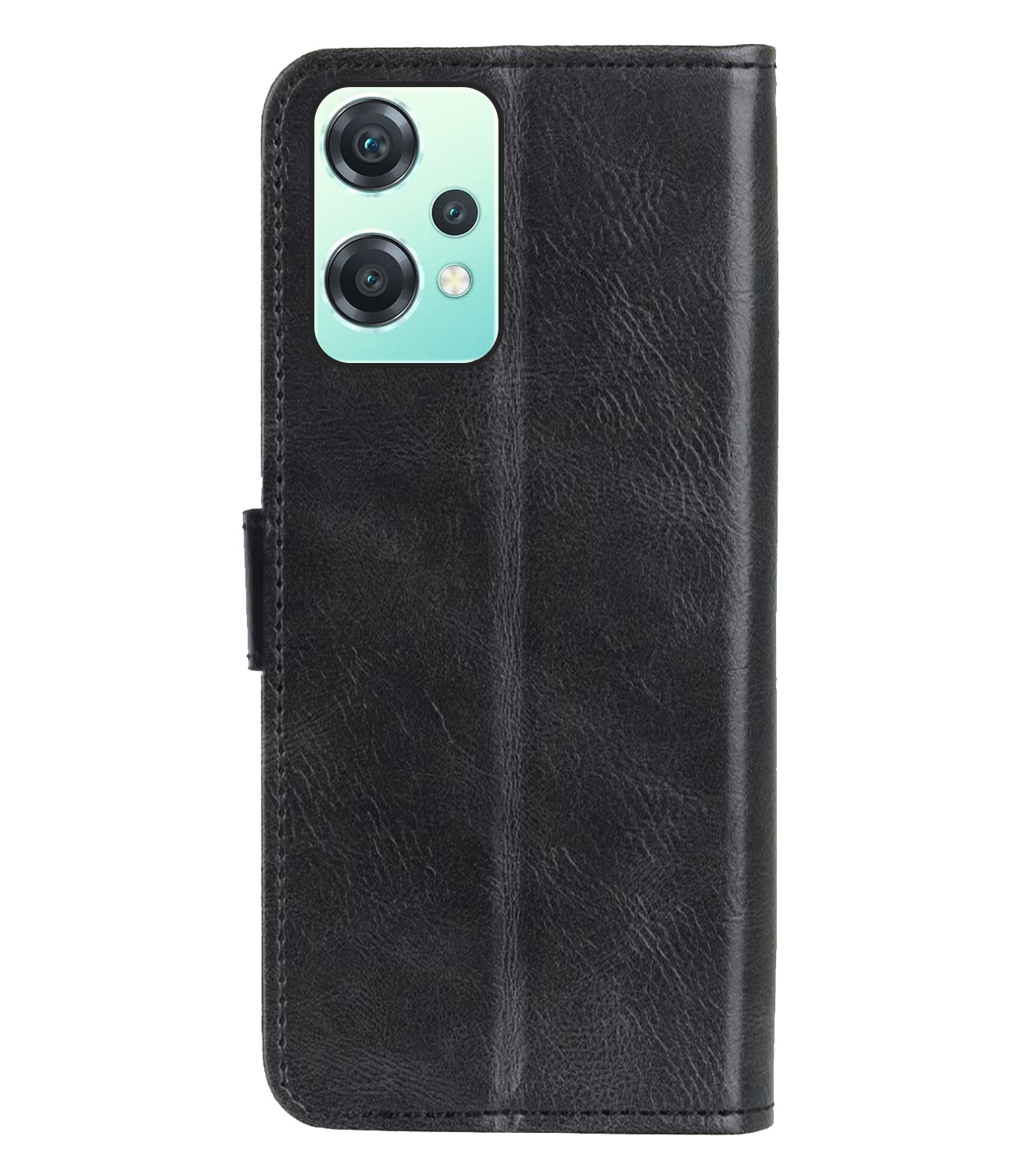 BASEY. Hoes Geschikt voor OnePlus Nord CE 2 Lite Hoesje Bookcase Hoes Flip Case Book Cover Met Screenprotector - Hoesje Geschikt voor OnePlus Nord CE 2 Lite Hoes Book Case Hoesje - Zwart