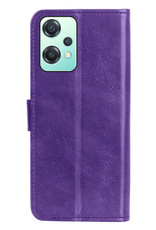 BASEY. Hoes Geschikt voor OnePlus Nord CE 2 Lite Hoesje Bookcase Hoes Flip Case Book Cover Met 2x Screenprotector - Hoesje Geschikt voor OnePlus Nord CE 2 Lite Hoes Book Case Hoesje - Paars