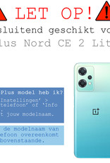 BASEY. Hoes Geschikt voor OnePlus Nord CE 2 Lite Hoesje Bookcase Hoes Flip Case Book Cover Met 2x Screenprotector - Hoesje Geschikt voor OnePlus Nord CE 2 Lite Hoes Book Case Hoesje - Turquoise