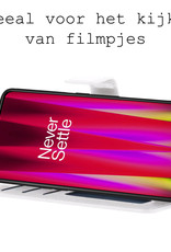 BASEY. Hoes Geschikt voor OnePlus Nord CE 2 Lite Hoesje Bookcase Hoes Flip Case Book Cover Met 2x Screenprotector - Hoesje Geschikt voor OnePlus Nord CE 2 Lite Hoes Book Case Hoesje - Wit