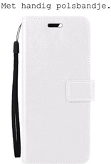 BASEY. Hoes Geschikt voor OnePlus Nord CE 2 Lite Hoesje Bookcase Hoes Flip Case Book Cover Met 2x Screenprotector - Hoesje Geschikt voor OnePlus Nord CE 2 Lite Hoes Book Case Hoesje - Wit