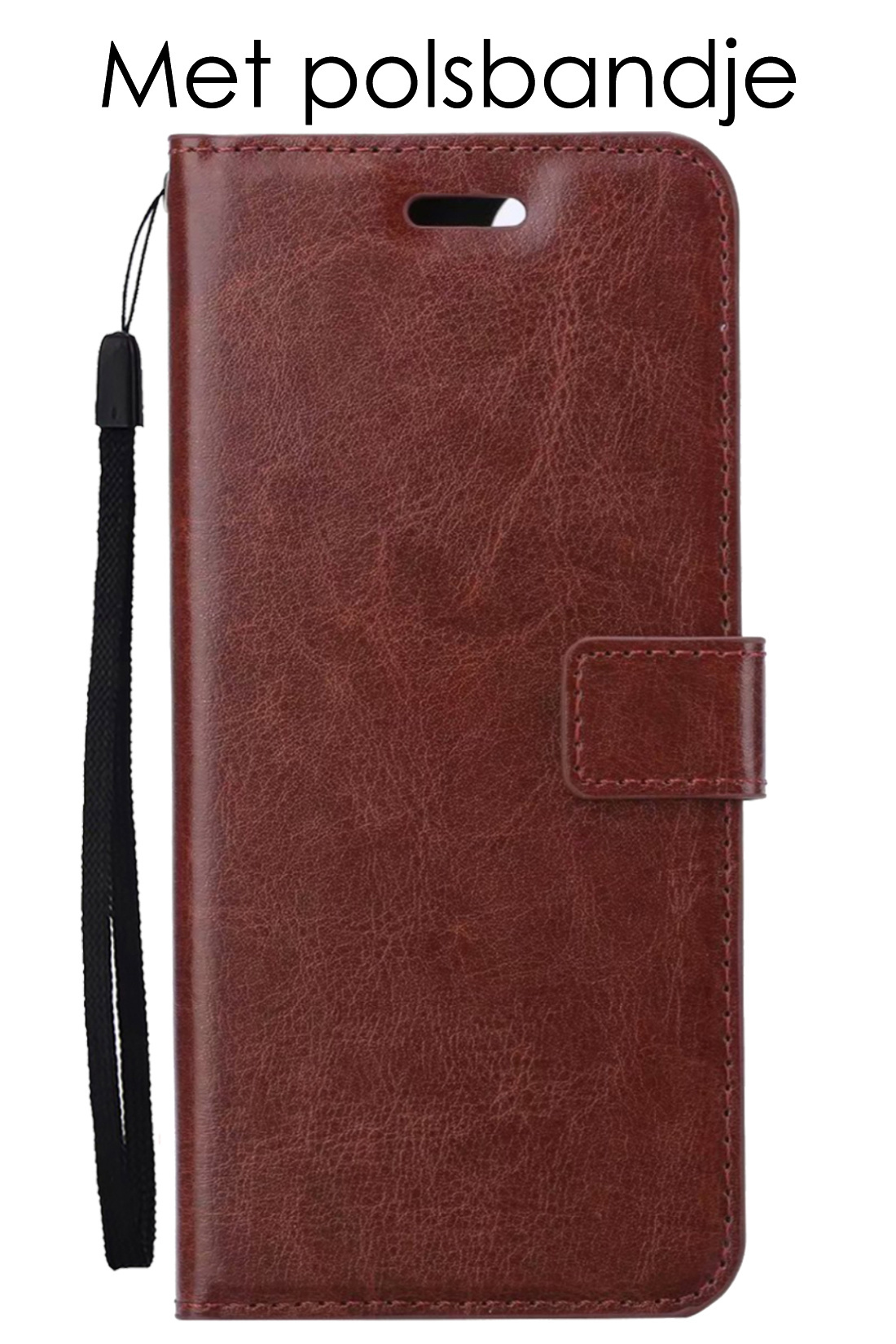 NoXx Hoes Geschikt voor OnePlus Nord CE 2 Lite Hoesje Book Case Hoes Flip Cover Wallet Bookcase Met Screenprotector - Bruin