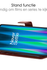 NoXx Hoes Geschikt voor OnePlus Nord CE 2 Lite Hoesje Book Case Hoes Flip Cover Wallet Bookcase Met Screenprotector - Bruin