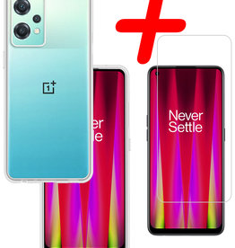 BASEY. OnePlus Nord CE 2 Lite Hoesje Siliconen Met Screenprotector - Transparant