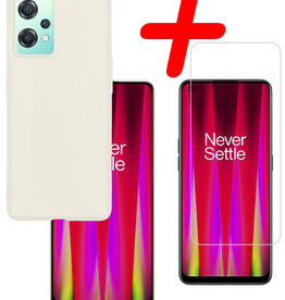 BASEY. BASEY. OnePlus Nord CE 2 Lite Hoesje Siliconen Met Screenprotector - Wit
