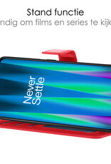 NoXx Hoes Geschikt voor OnePlus Nord CE 2 Lite Hoesje Book Case Hoes Flip Cover Wallet Bookcase Met Screenprotector - Rood