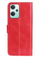 NoXx Hoes Geschikt voor OnePlus Nord CE 2 Lite Hoesje Book Case Hoes Flip Cover Wallet Bookcase Met Screenprotector - Rood