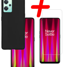 BASEY. BASEY. OnePlus Nord CE 2 Lite Hoesje Siliconen Met Screenprotector - Zwart