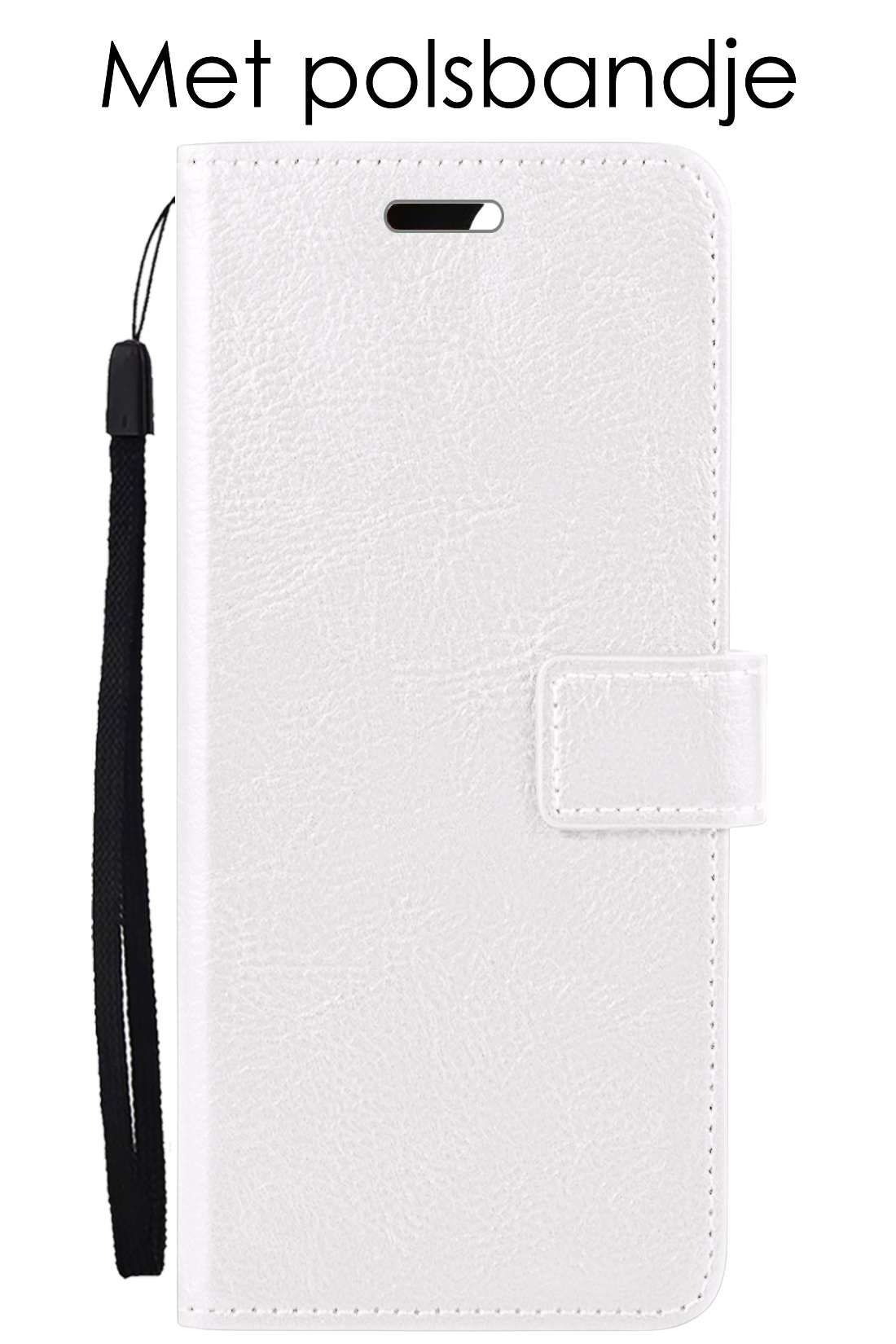 NoXx Hoes Geschikt voor OnePlus Nord CE 2 Lite Hoesje Book Case Hoes Flip Cover Wallet Bookcase Met Screenprotector - Wit