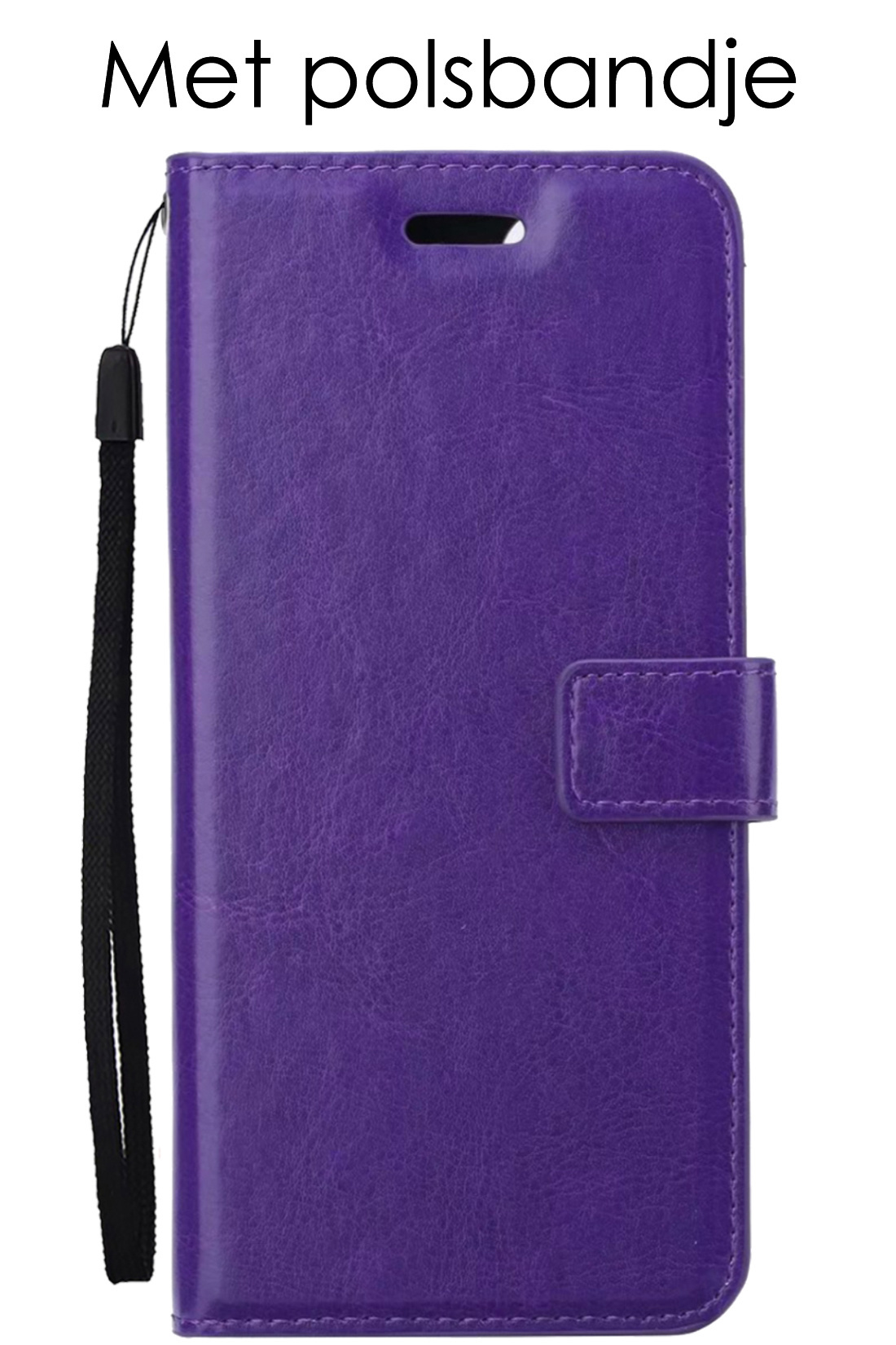 NoXx Hoes Geschikt voor OnePlus Nord CE 2 Lite Hoesje Book Case Hoes Flip Cover Wallet Bookcase Met 2x Screenprotector - Paars