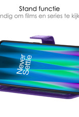 NoXx Hoes Geschikt voor OnePlus Nord CE 2 Lite Hoesje Book Case Hoes Flip Cover Wallet Bookcase Met 2x Screenprotector - Paars