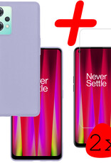 BASEY. Hoes Geschikt voor OnePlus Nord CE 2 Lite Hoesje Siliconen Back Cover Case Met 2x Screenprotector - Hoesje Geschikt voor OnePlus Nord CE 2 Lite Hoes Cover Hoesje - Lila