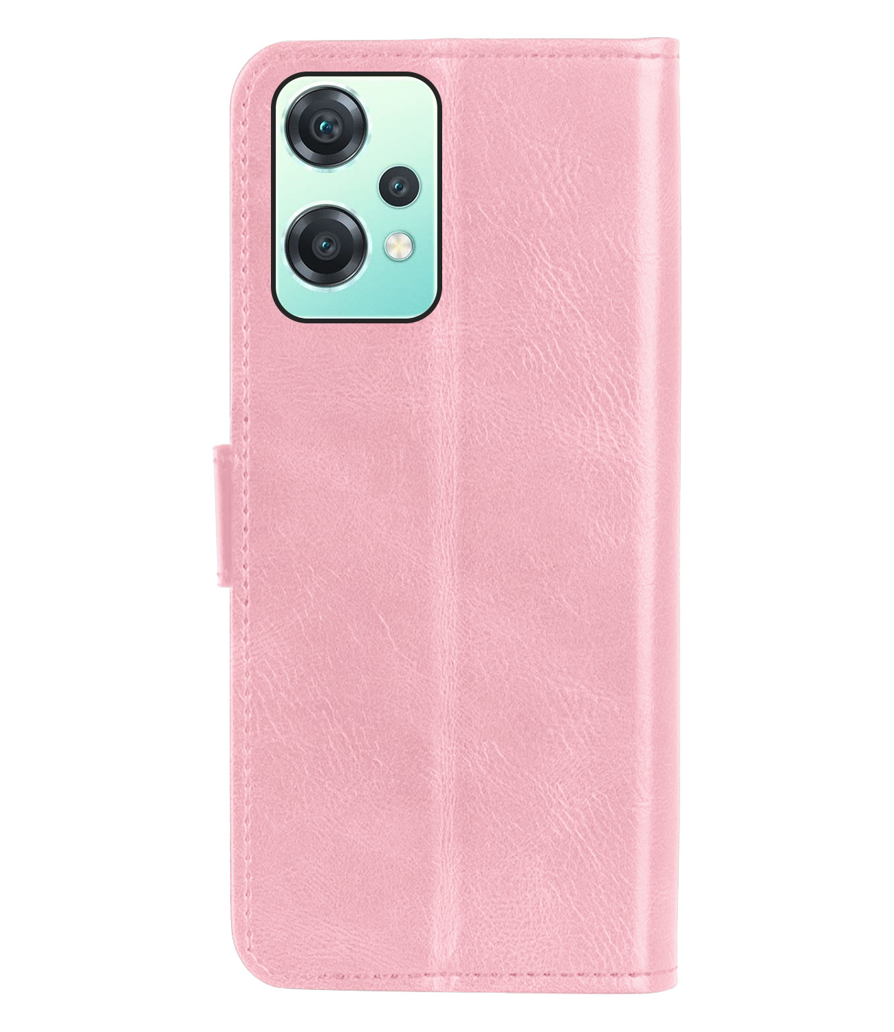 Nomfy Hoesje Geschikt voor OnePlus Nord CE 2 Lite Hoes Bookcase Flipcase Book Cover Met Screenprotector - Hoes Geschikt voor OnePlus Nord CE 2 Lite Hoesje Book Case - Lichtroze