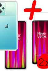 BASEY. Hoes Geschikt voor OnePlus Nord CE 2 Lite Hoesje Siliconen Back Cover Case Met 2x Screenprotector - Hoesje Geschikt voor OnePlus Nord CE 2 Lite Hoes Cover Hoesje - Transparant