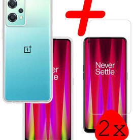 BASEY. OnePlus Nord CE 2 Lite Hoesje Siliconen Met 2x Screenprotector - Transparant