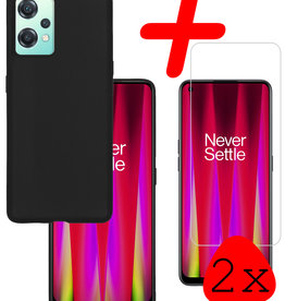 BASEY. BASEY. OnePlus Nord CE 2 Lite Hoesje Siliconen Met 2x Screenprotector - Zwart