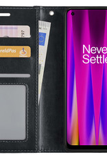Nomfy Hoesje Geschikt voor OnePlus Nord CE 2 Lite Hoes Bookcase Flipcase Book Cover Met Screenprotector - Hoes Geschikt voor OnePlus Nord CE 2 Lite Hoesje Book Case - Zwart