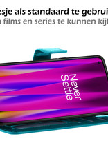 Nomfy Hoesje Geschikt voor OnePlus Nord CE 2 Lite Hoes Bookcase Flipcase Book Cover Met 2x Screenprotector - Hoes Geschikt voor OnePlus Nord CE 2 Lite Hoesje Book Case - Turquoise