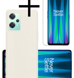 NoXx NoXx OnePlus Nord CE 2 Lite Hoesje Siliconen Met Screenprotector - Wit