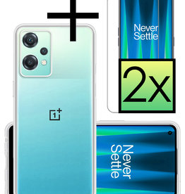 NoXx OnePlus Nord CE 2 Lite Hoesje Siliconen Met 2x Screenprotector - Transparant