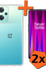 Nomfy Hoesje Geschikt voor OnePlus Nord CE 2 Lite Hoesje Siliconen Cover Case Met 2x Screenprotector - Hoes Geschikt voor OnePlus Nord CE 2 Lite Hoes Back Case - Transparant