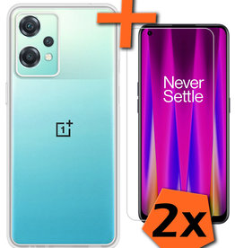 Nomfy Nomfy OnePlus Nord CE 2 Lite Hoesje Siliconen Met 2x Screenprotector - Transparant
