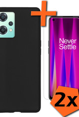Nomfy Hoesje Geschikt voor OnePlus Nord CE 2 Lite Hoesje Siliconen Cover Case Met 2x Screenprotector - Hoes Geschikt voor OnePlus Nord CE 2 Lite Hoes Back Case - Zwart