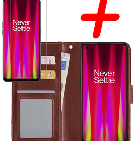 BASEY. BASEY. OnePlus Nord CE 2 Lite Hoesje Bookcase Bruin Met Screenprotector